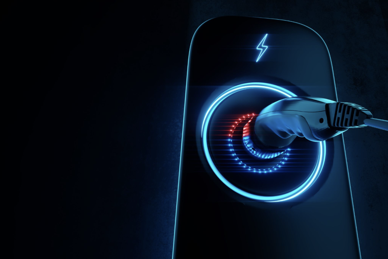 Recharge de voiture électrique sur borne murale